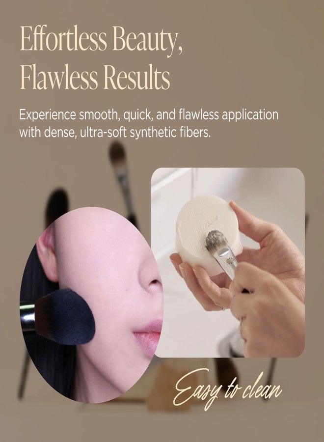 Piccasso 133 Fixing Powder Brush – Soft Synthetic Bristles for Setting Powder, Smooth and Flawless Face Makeup, Gentle Coverage for Pores and Texture, Korean Professional Makeup Brush for Daily Use - Image 5